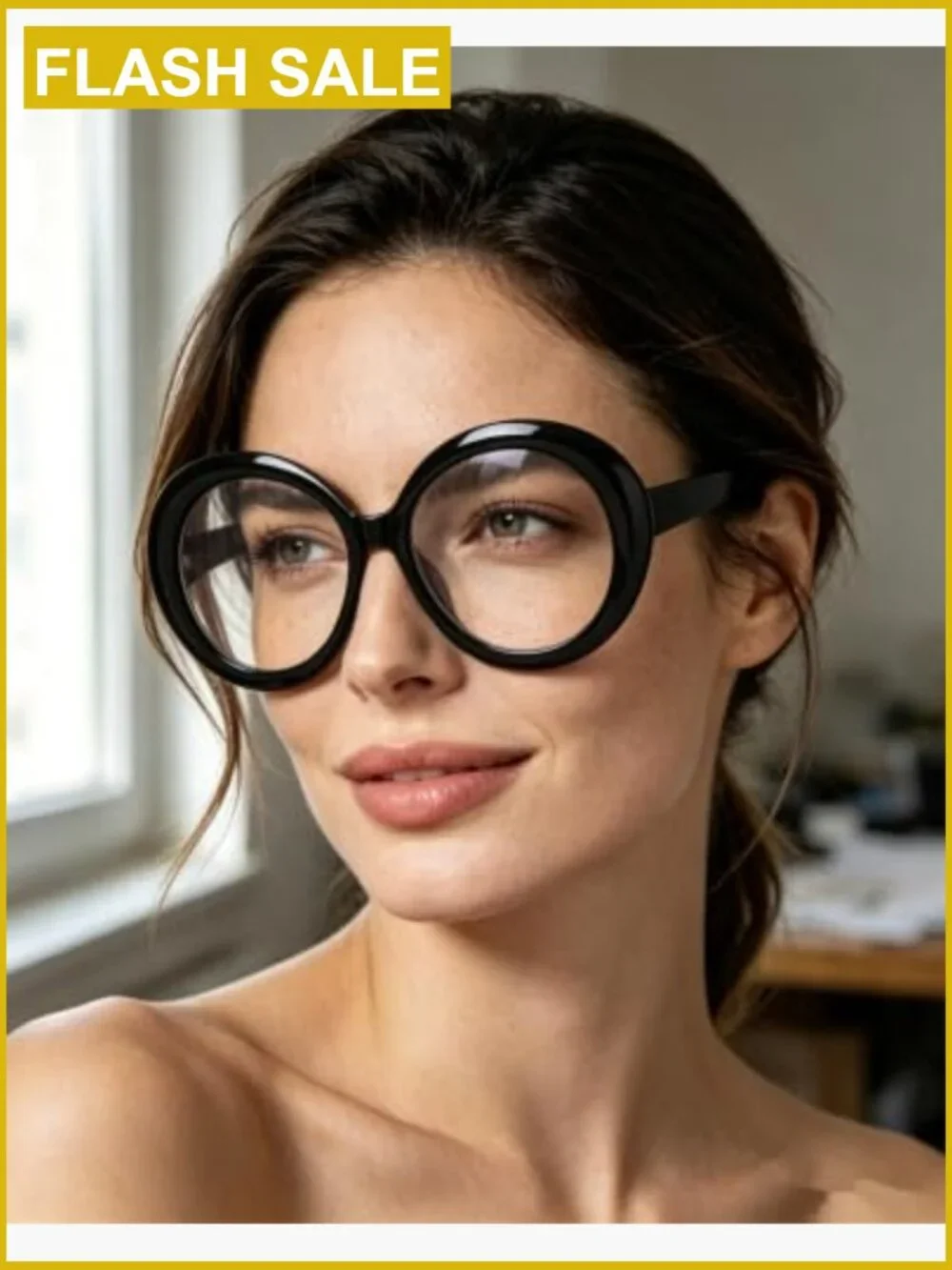 Vintage Oversized Round Sunglasses UV400 Protection XL